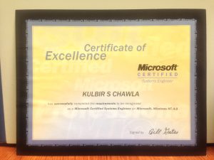 Microsoft Certified Systems Engineer Kulbir Singh