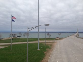 USA- Canada border at the Great Lakes